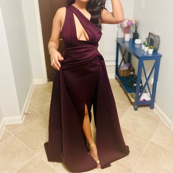 asos aubergine dress
